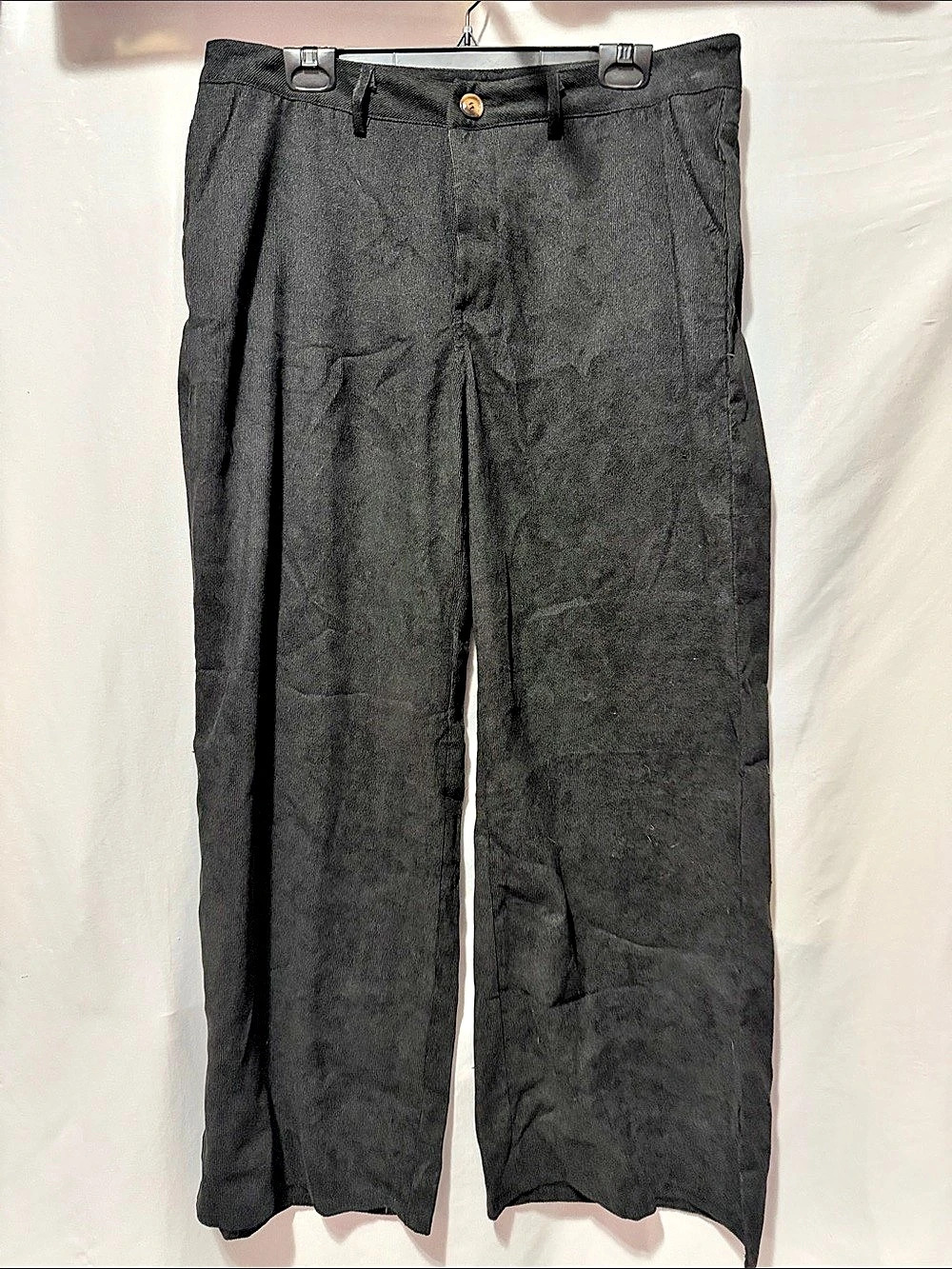 Men's Black Striped Cargo Pants Size XL
